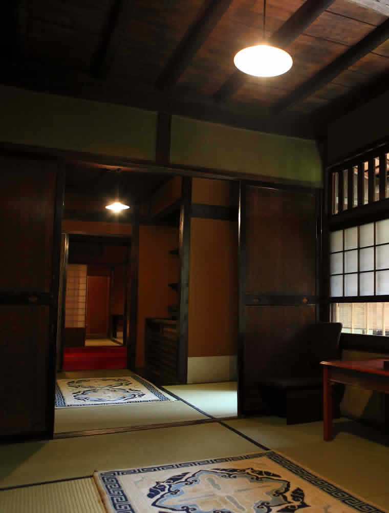 新郎新婦の控室へ続く道